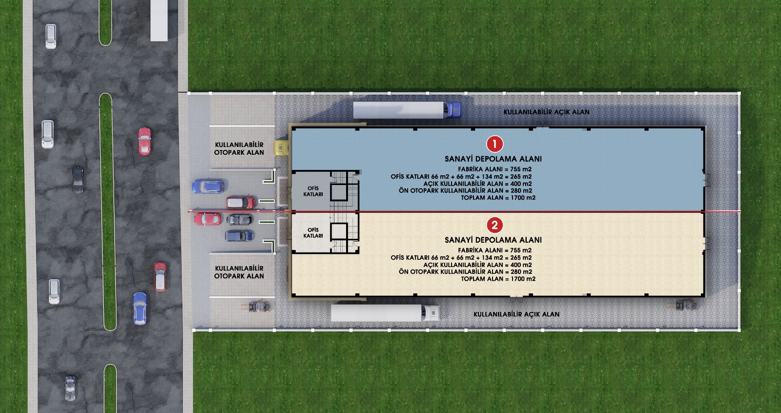 Balkhisarda Aselsan Arkasnda 3.400 m2 Kullanm Alan Fabrika